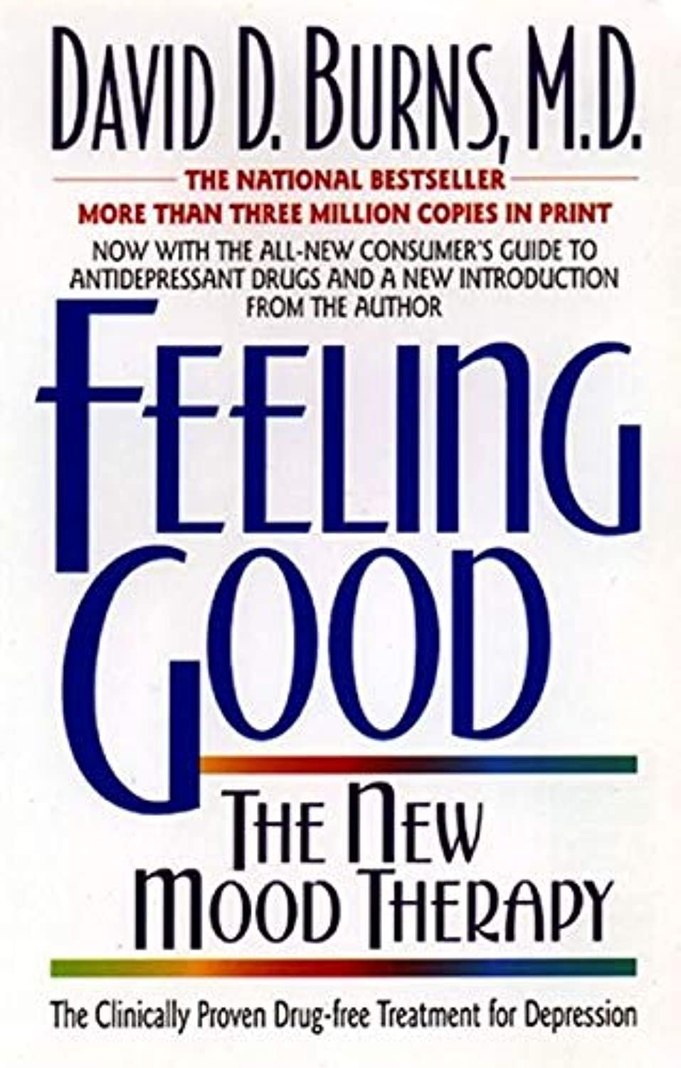 Feeling Good book by David Burns recommended for mental health and well-being