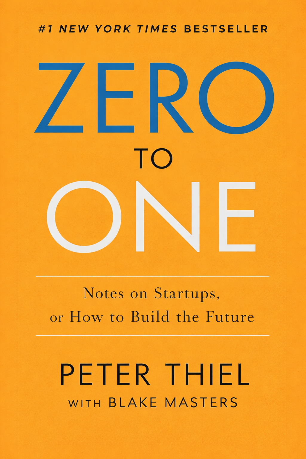 Zero to One book by Peter Thiel about building innovative startups and unique businesses
